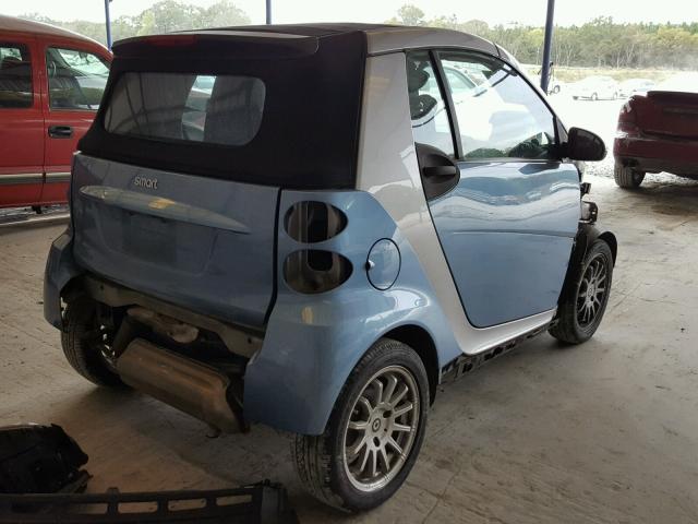 WMEEK3BA4CK530828 - 2012 SMART FORTWO PAS BLUE photo 4