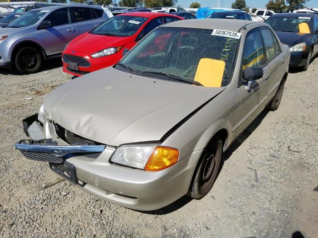 JM1BJ2222Y0292228 - 2000 MAZDA PROTEGE DX TAN photo 2