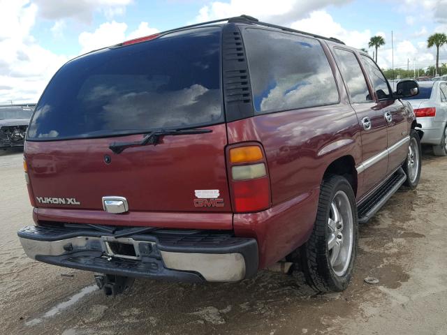 1GKFK16T71J186695 - 2001 GMC YUKON XL K BURGUNDY photo 4