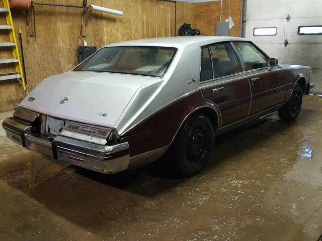 1G6AS6985EE834076 - 1984 CADILLAC SEVILLE TWO TONE photo 4