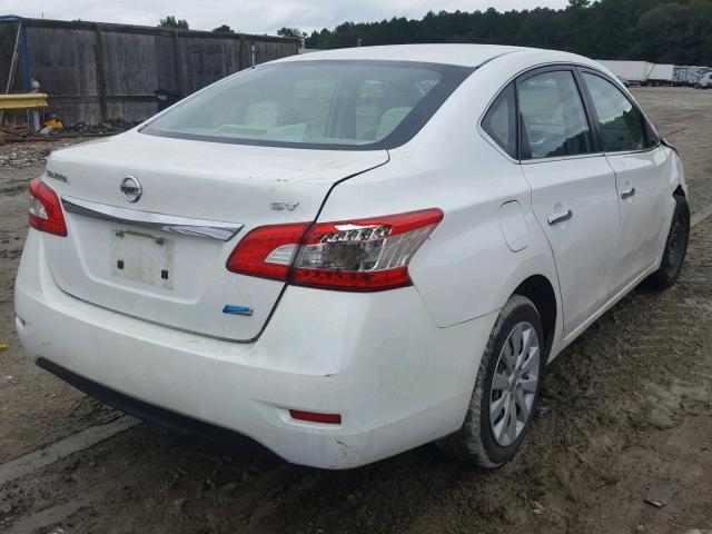 3N1AB7AP4EL679898 - 2014 NISSAN SENTRA S WHITE photo 4