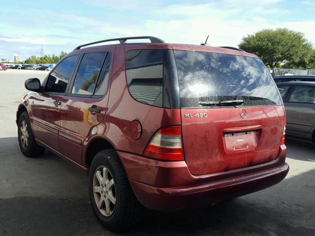 4JGAB72E6YA211088 - 2000 MERCEDES-BENZ ML 430 RED photo 3