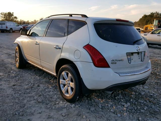 JN8AZ08T17W528361 - 2007 NISSAN MURANO SL WHITE photo 3