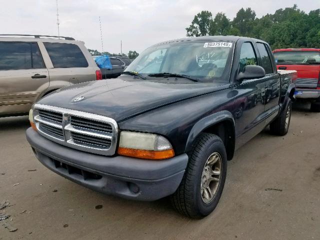 1D7HL38K44S568169 - 2004 DODGE DAKOTA QUA BLACK photo 2