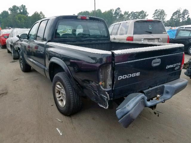 1D7HL38K44S568169 - 2004 DODGE DAKOTA QUA BLACK photo 3