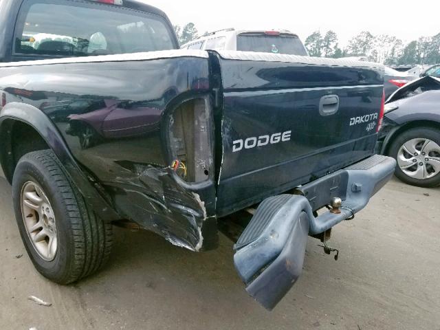 1D7HL38K44S568169 - 2004 DODGE DAKOTA QUA BLACK photo 9