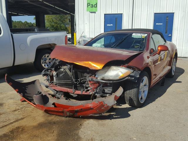 4A3AL35T37E018440 - 2007 MITSUBISHI ECLIPSE SP ORANGE photo 2