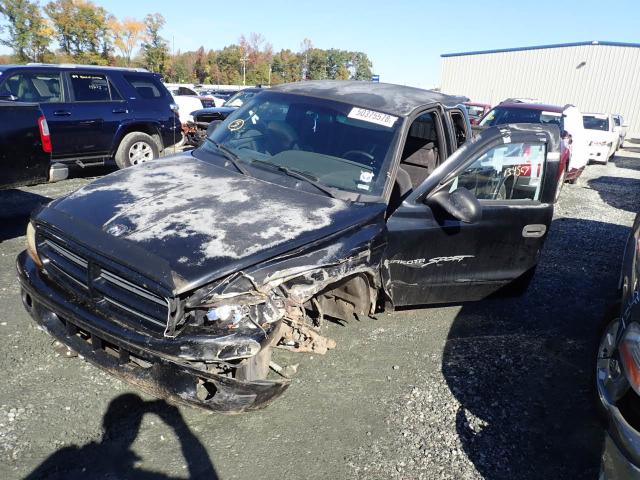 1B7GL22N1YS525899 - 2000 DODGE DAKOTA BLACK photo 2