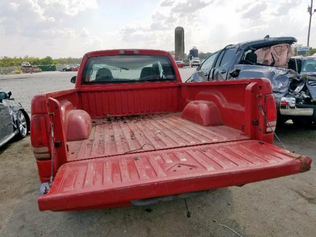 1B7GL22X7YS517629 - 2000 DODGE DAKOTA RED photo 9