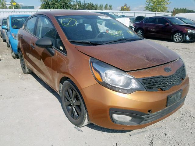 KNADM4A37D6112252 - 2013 KIA RIO LX ORANGE photo 1