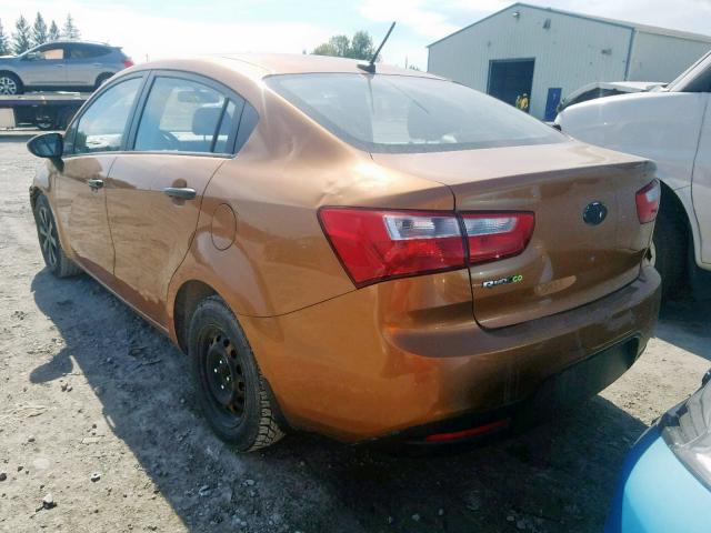 KNADM4A37D6112252 - 2013 KIA RIO LX ORANGE photo 3