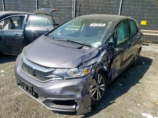 3HGGK5H88KM717733 - 2019 HONDA FIT EX GRAY photo 2