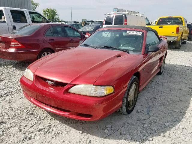 1FALP45T3RF110284 - 1994 FORD MUSTANG GT RED photo 2