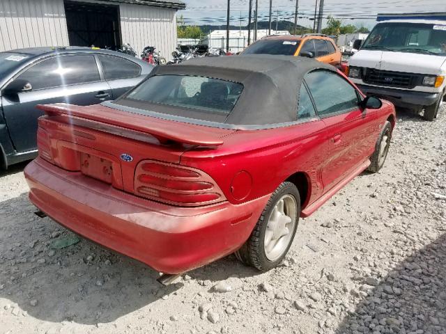 1FALP45T3RF110284 - 1994 FORD MUSTANG GT RED photo 4