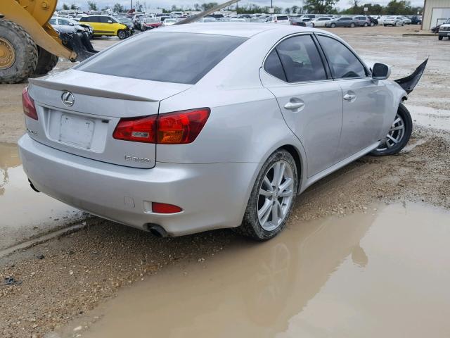 JTHBK262X65022542 - 2006 LEXUS IS 250 SILVER photo 4