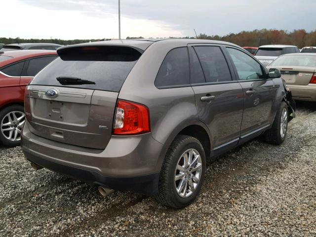 2FMDK3JC2CBA22991 - 2012 FORD EDGE SEL GRAY photo 4