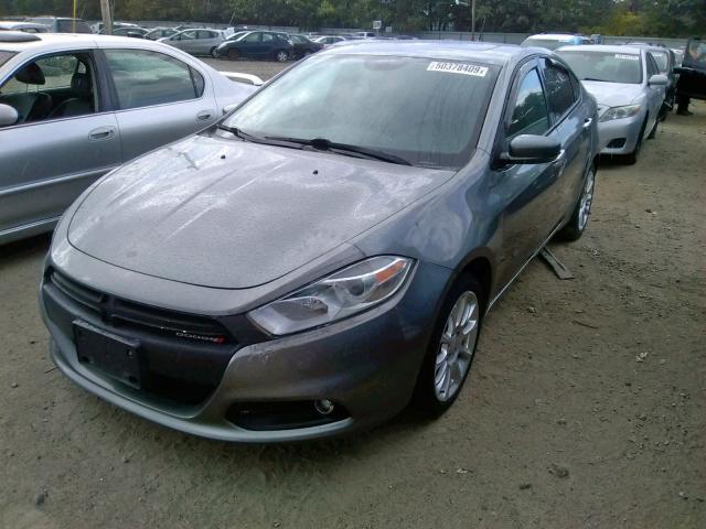 1C3CDFCH2DD319148 - 2013 DODGE DART LIMIT GRAY photo 2