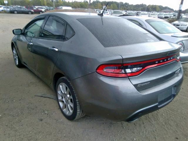 1C3CDFCH2DD319148 - 2013 DODGE DART LIMIT GRAY photo 3