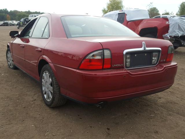 1LNHM87A63Y689113 - 2003 LINCOLN LS RED photo 3