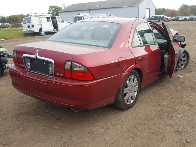 1LNHM87A63Y689113 - 2003 LINCOLN LS RED photo 4