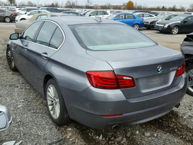 WBAFR7C53BC605418 - 2011 BMW 535 I GRAY photo 3