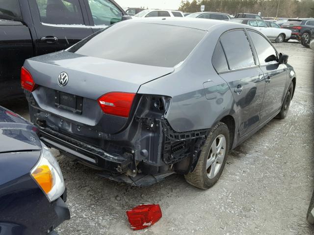 3VW2K7AJ1DM405092 - 2013 VOLKSWAGEN JETTA BASE 灰色 照片 4