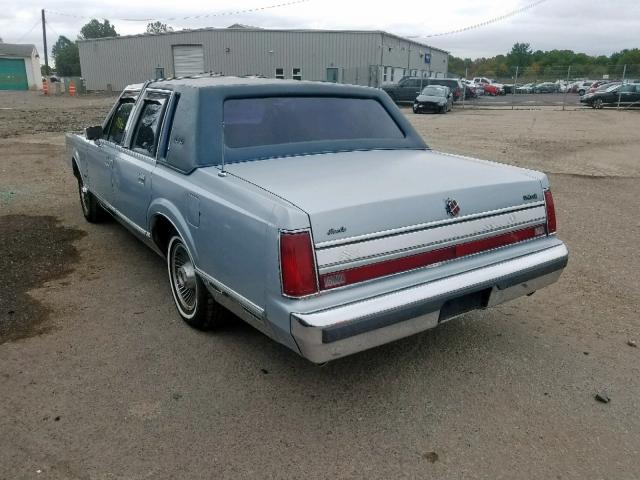 1LNBM82F5KY797035 - 1989 LINCOLN TOWN CAR S BLUE photo 3