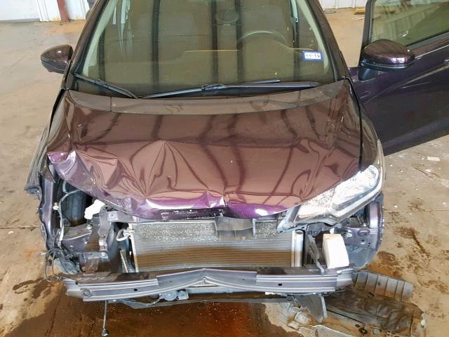 JHMGK5H79GS014578 - 2016 HONDA FIT EX PURPLE photo 7