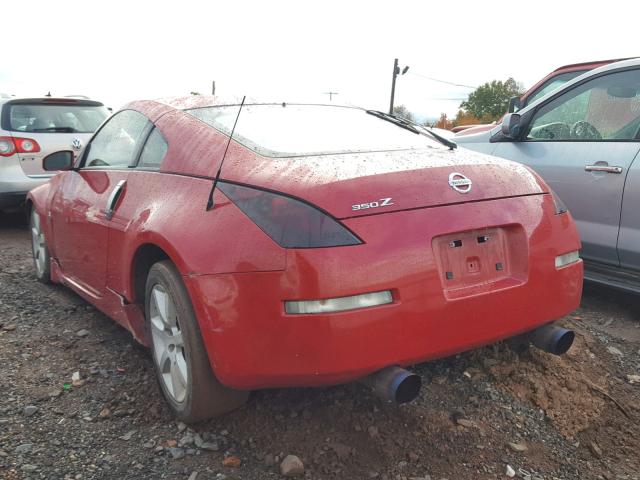 JN1AZ34D44M103755 - 2004 NISSAN 350Z COUPE RED photo 3