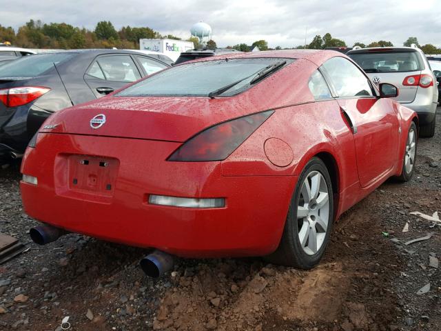 JN1AZ34D44M103755 - 2004 NISSAN 350Z COUPE RED photo 4