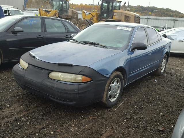 1G3NK52T6XC410279 - 1999 OLDSMOBILE ALERO GX BLUE photo 2