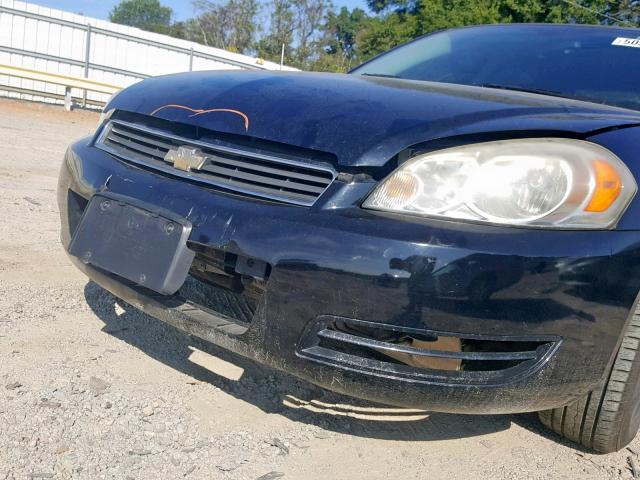 2G1WS583389222669 - 2008 CHEVROLET IMPALA POL BLACK photo 9