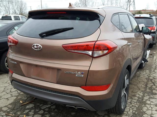 KM8J3CA23GU242860 - 2016 HYUNDAI TUCSON LIM BROWN photo 4