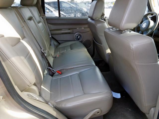 1J8HH48NX6C153732 - 2006 JEEP COMMANDER GOLD photo 6