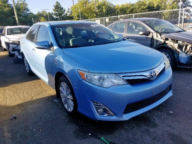 4T1BD1FK3CU026306 - 2012 TOYOTA CAMRY HYBR BLUE photo 1