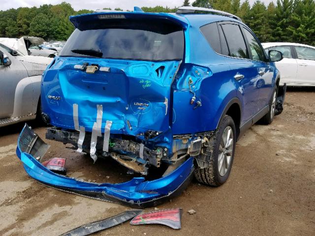 JTMDFREV9GJ075907 - 2016 TOYOTA RAV4 LIMIT BLUE photo 4