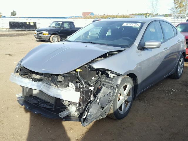 1C3CDFBB3FD336671 - 2015 DODGE DART SXT SILVER photo 2