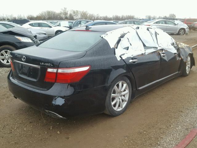 JTHGL46F675003828 - 2007 LEXUS LS 460L BLACK photo 4