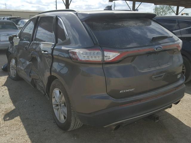 2FMPK3J9XGBC11122 - 2016 FORD EDGE SEL GRAY photo 3