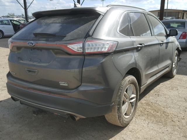 2FMPK3J9XGBC11122 - 2016 FORD EDGE SEL GRAY photo 4