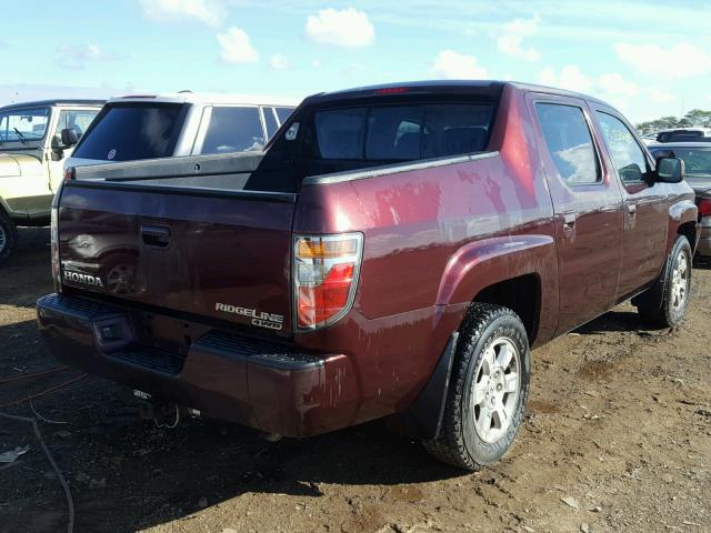 2HJYK16498H500934 - 2008 HONDA RIDGELINE PURPLE photo 4