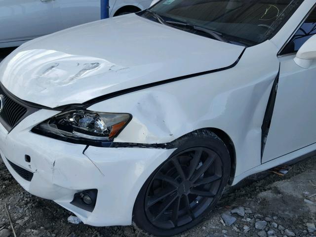 JTHBF5C26C5167387 - 2012 LEXUS IS 250 WHITE photo 9