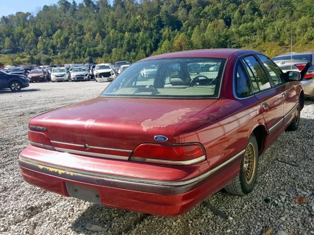 2FALP74W8RX117376 - 1994 FORD CROWN VICT RED photo 4