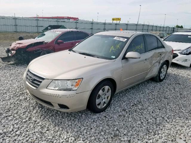 5NPET46C49H454550 - 2009 HYUNDAI SONATA GLS GOLD photo 2