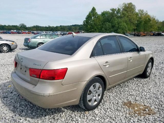 5NPET46C49H454550 - 2009 HYUNDAI SONATA GLS GOLD photo 4