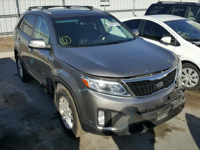 5XYKT4A63EG481440 - 2014 KIA SORENTO LX GRAY photo 1