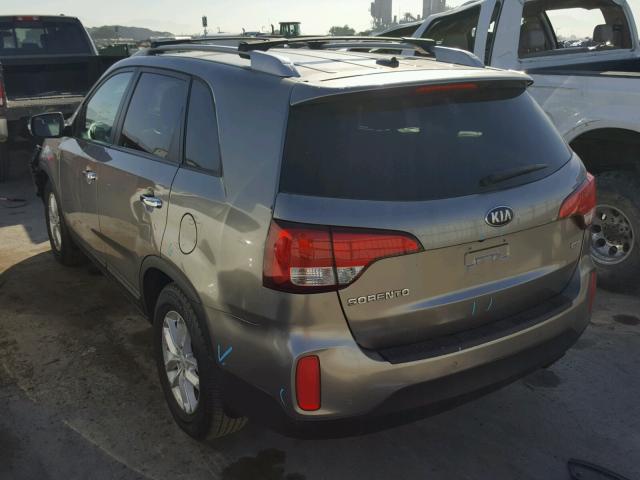 5XYKT4A63EG481440 - 2014 KIA SORENTO LX GRAY photo 3