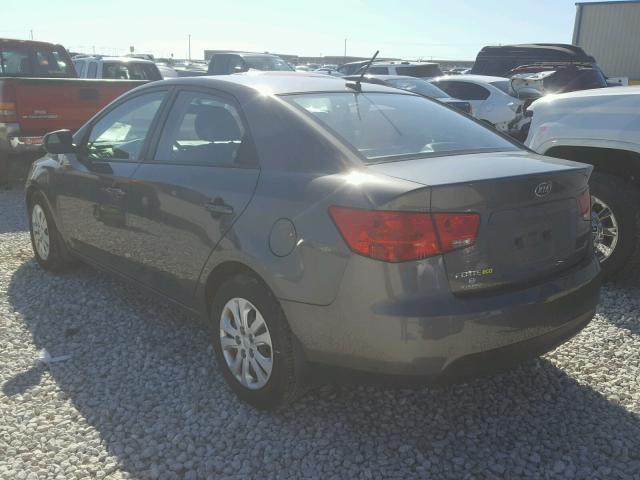 KNAFU4A21D5725893 - 2013 KIA FORTE EX GRAY photo 3