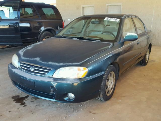 KNAFB121135274473 - 2003 KIA SPECTRA BA GREEN photo 2