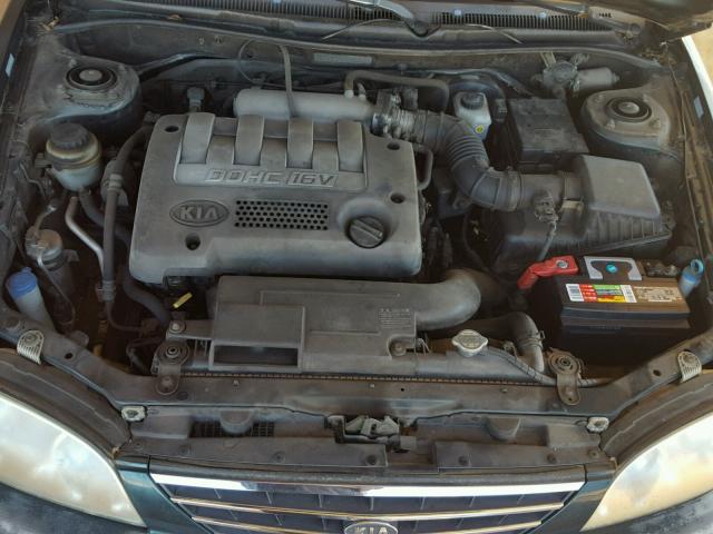 KNAFB121135274473 - 2003 KIA SPECTRA BA GREEN photo 7